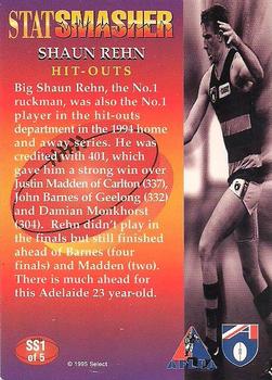 1995 Select AFL - Stat Smasher #SS1 Shaun Rehn Back
